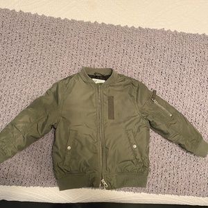 H&M Boys Bomber Jacket in Olive Green- Size 3-4